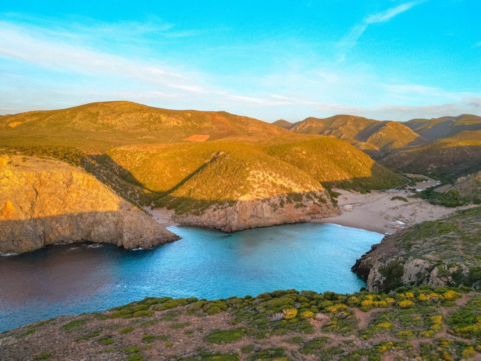 Cala Domestica e Sa Caletta al tramonto