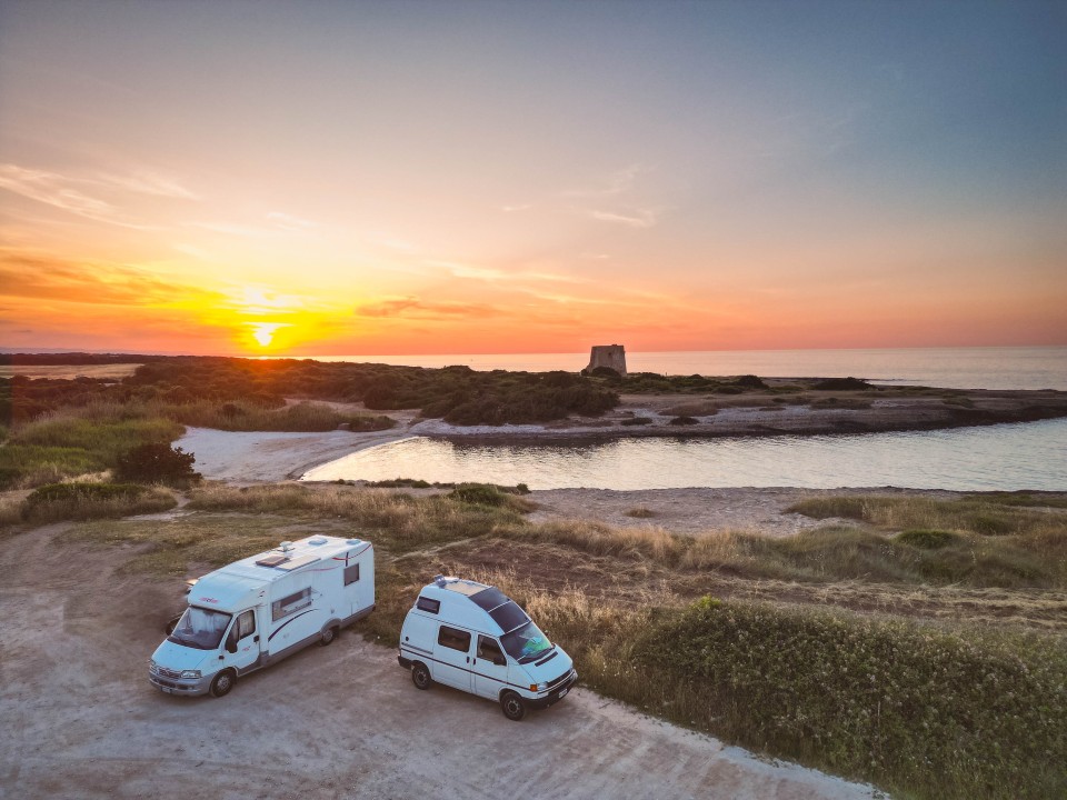 Torre Pozzelle al tramonto