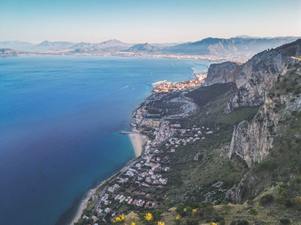 La vista su Palermo dal Belvedere di Monte Pellegrino