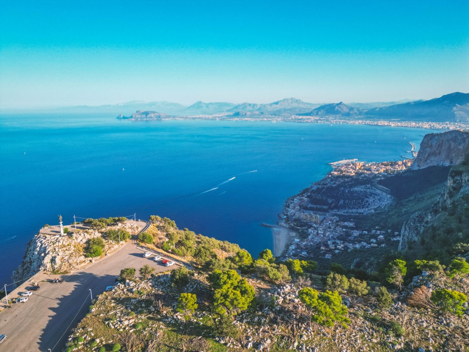 La vista su Palermo dal Belvedere di Monte Pellegrino