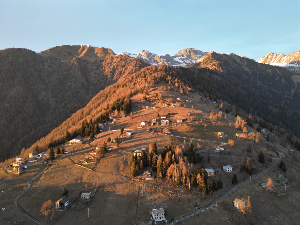 Boirolo al tramonto - vista aerea