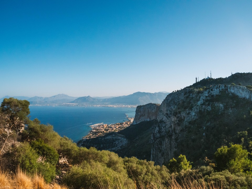 La vista su Palermo dal Belvedere di Monte Pellegrino