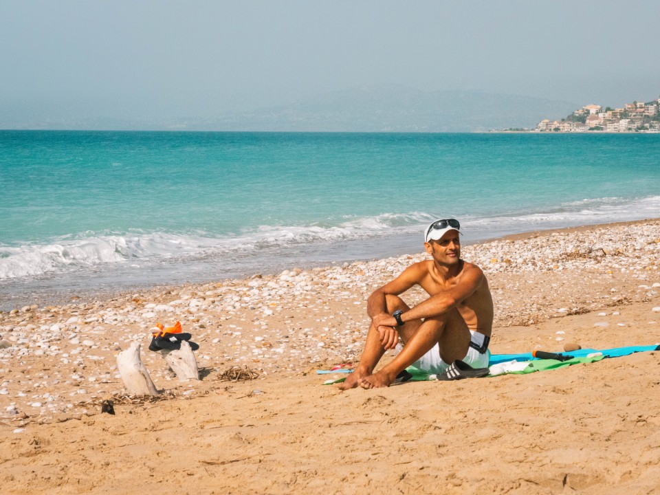 Da soli sulla spiaggia