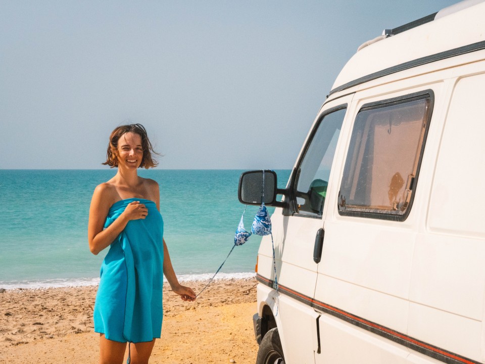 Van life in spiaggia