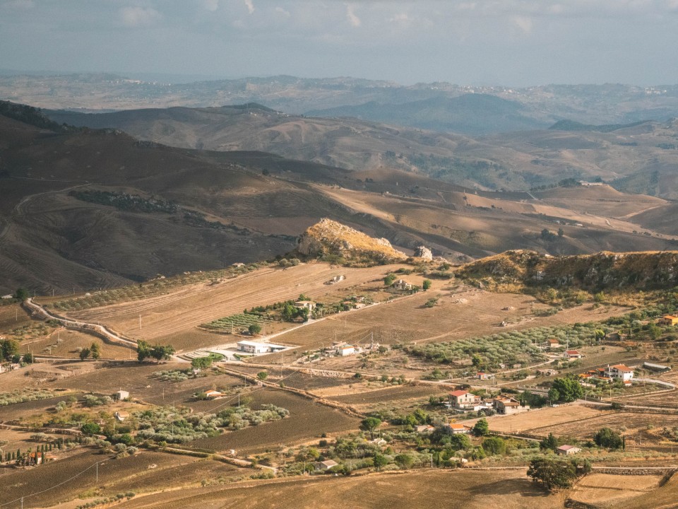 Il panorama sulla campagna