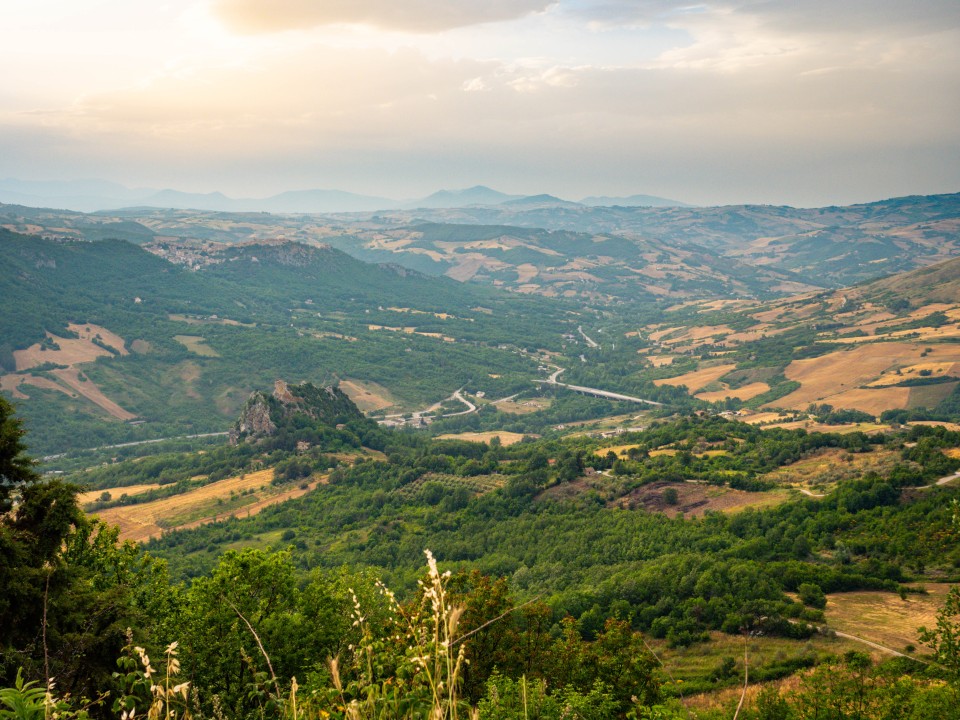 Panorama dall'area camper di Oratino