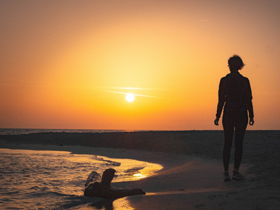 Alba alla spiaggia La Pelosa