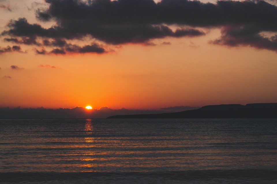 Simos Beach al tramonto