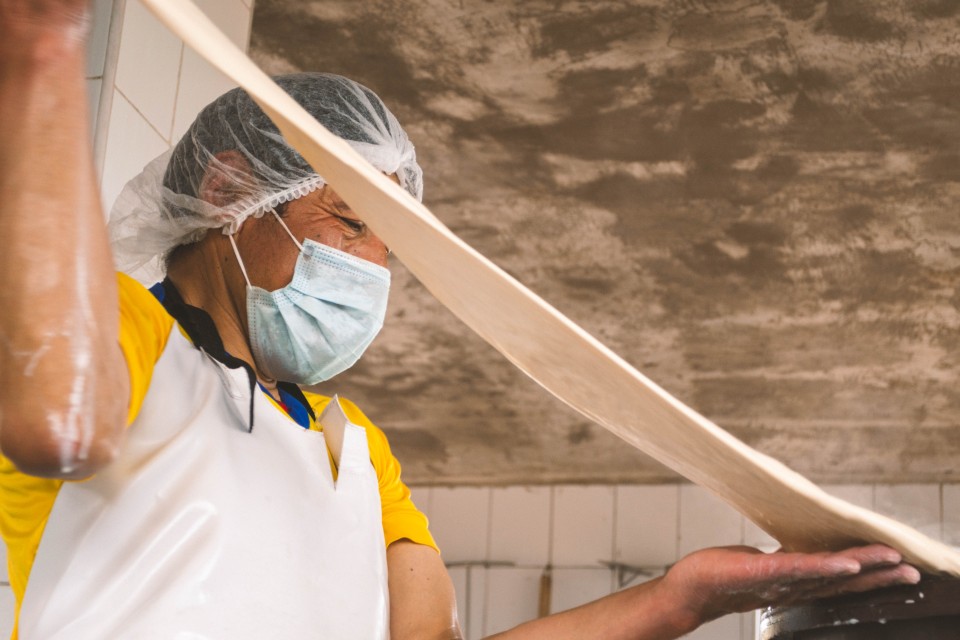 Lavorazione della mozzarella