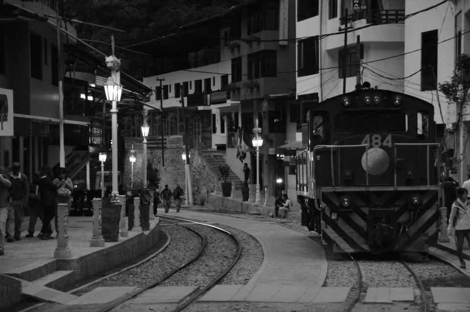 Treno in arrivo ad Aguas Calientes