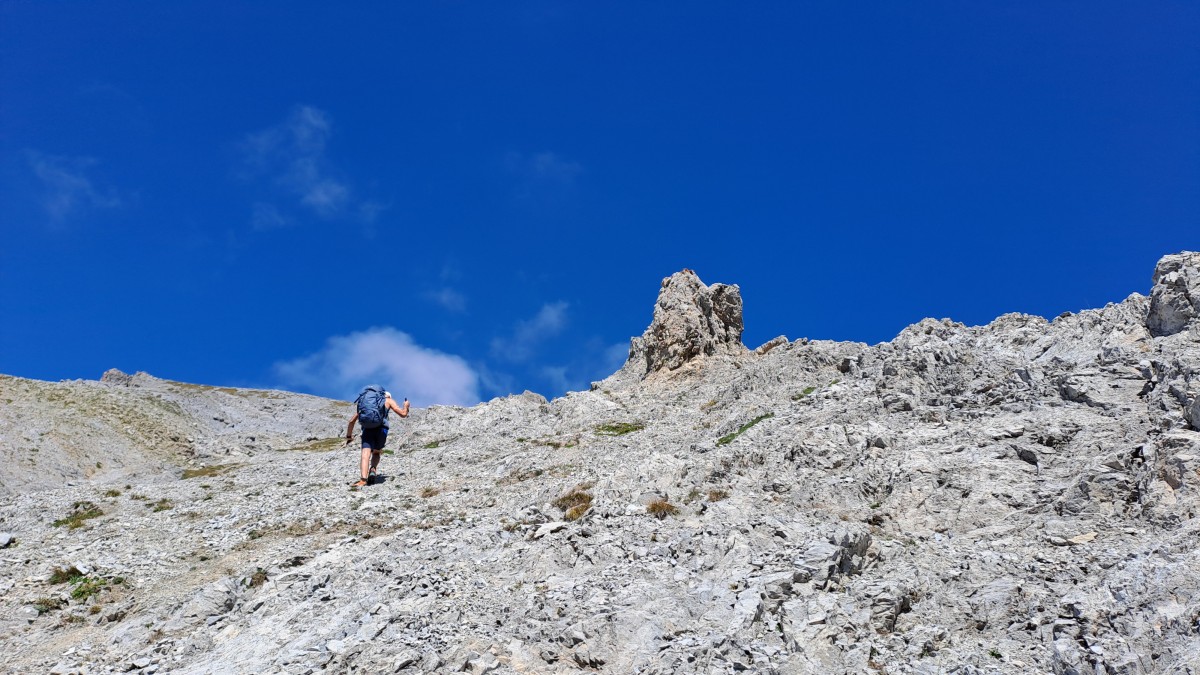 Salita sulle rocce