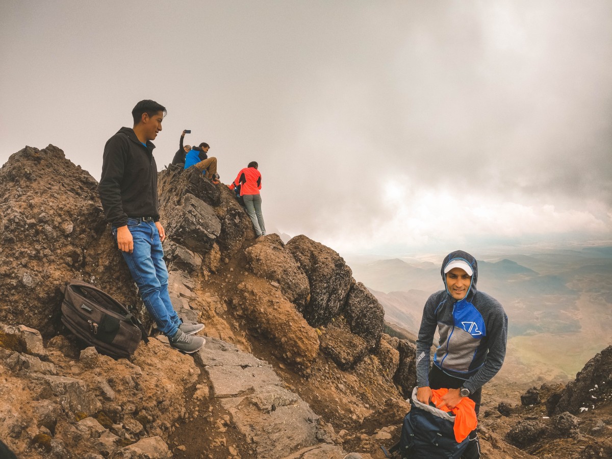 Sulla cima del Ruminahui Central