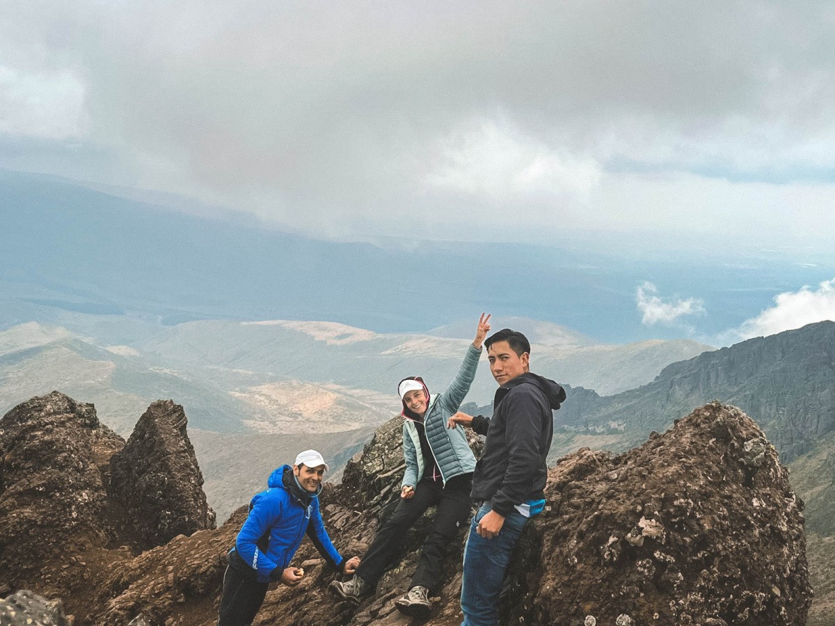 Sulla cima del Ruminahui Central